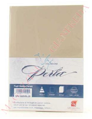 CARTA A4 PERLATA 120 GR. (20 FG) SABBIA